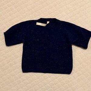 Millk 3Y kids navy sprinkle knit tee